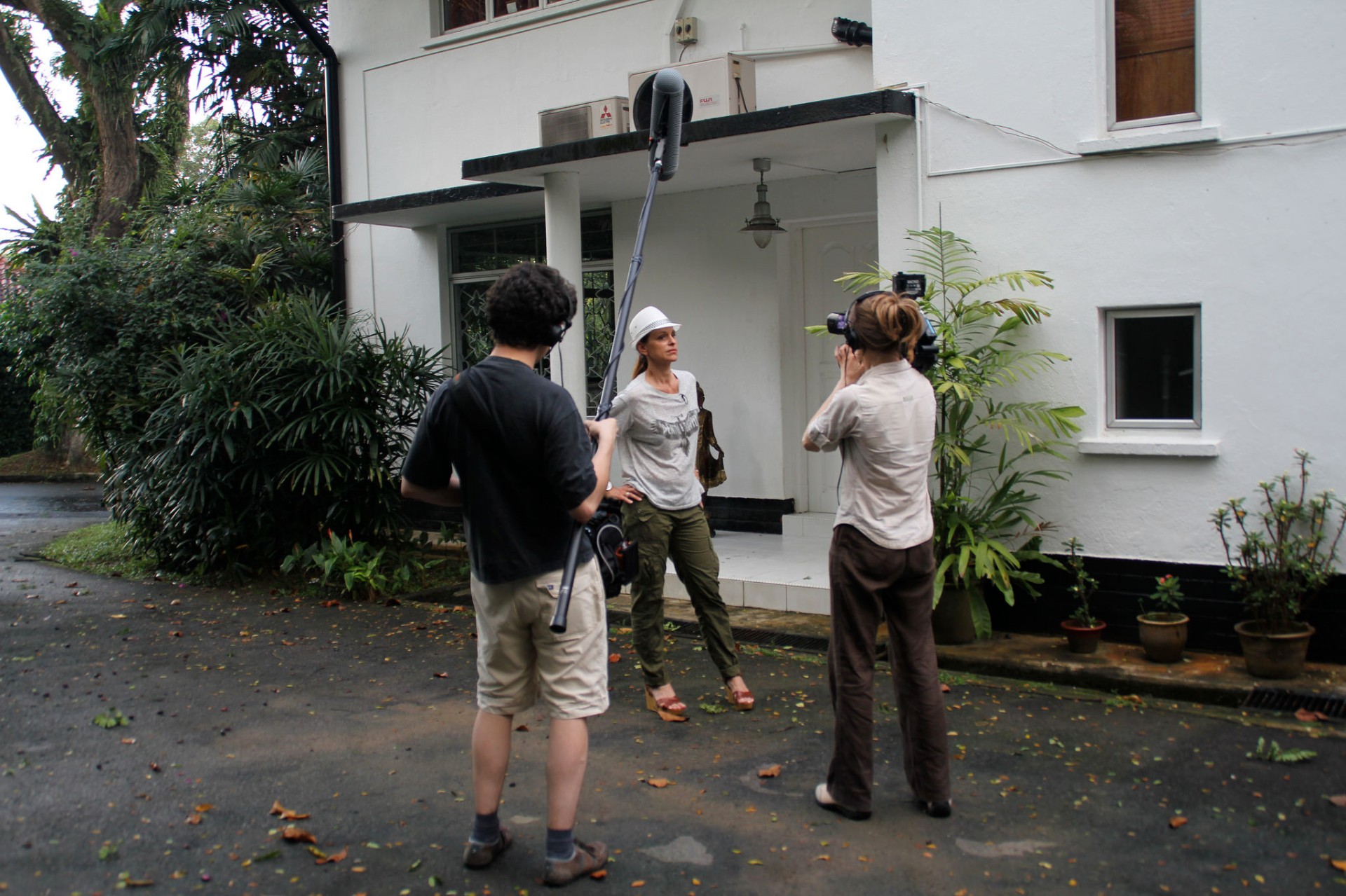Emmanuelle Delteil en tournage à Singapour pour Profils de Femmes
